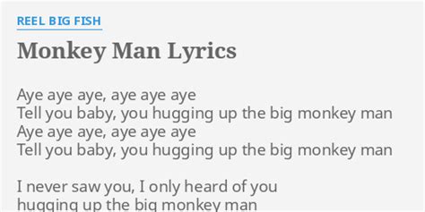 monkey man lyrics reel big fish